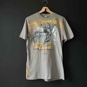 Led Zeppelin Gray Icarus Swan Song Album Licensed Graphic Band Tee NEW Small